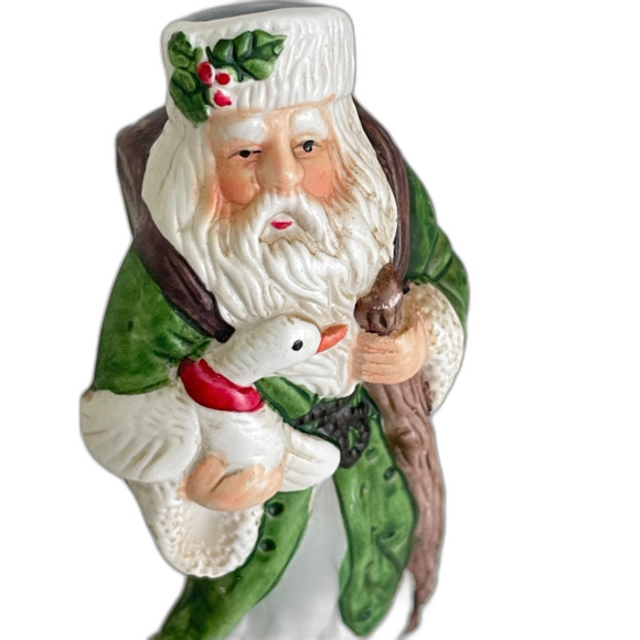 Vintage 1980s Porcelain Old World Sweden Santa Collectible Figurine with Box 5" - Picture 6 of 11
